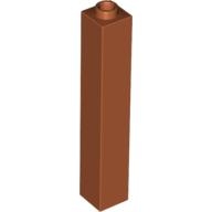 Lego kostka (kostička) 1x1x5, tmavě oranžová (4178156)